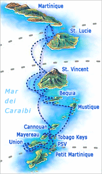 Itinerario: Martinica-Grenadine e ritorno