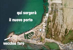 L'area dove sorgerà il nuovo porto della Concordia a Fiumicino-Isola Sacra